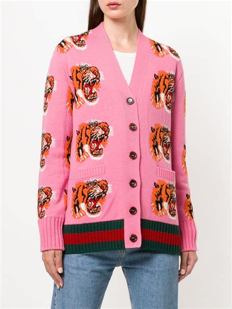 gucci womens cardigan sweater tiger|gucci outlet cardigan.